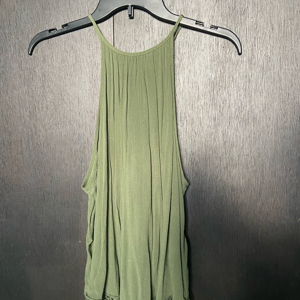 Olive green blouse top